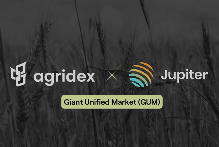 Agridex is proud to announce we will be joining Jupiter Exchange’s Giant Unified Market (GUM) initiative.